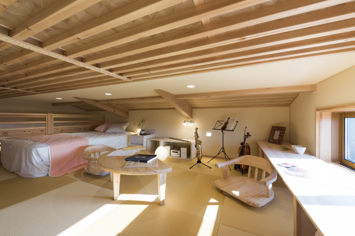 2018年の記事に掲載された木の小屋裏空間