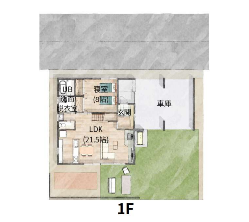 展示場の1階間取り図
