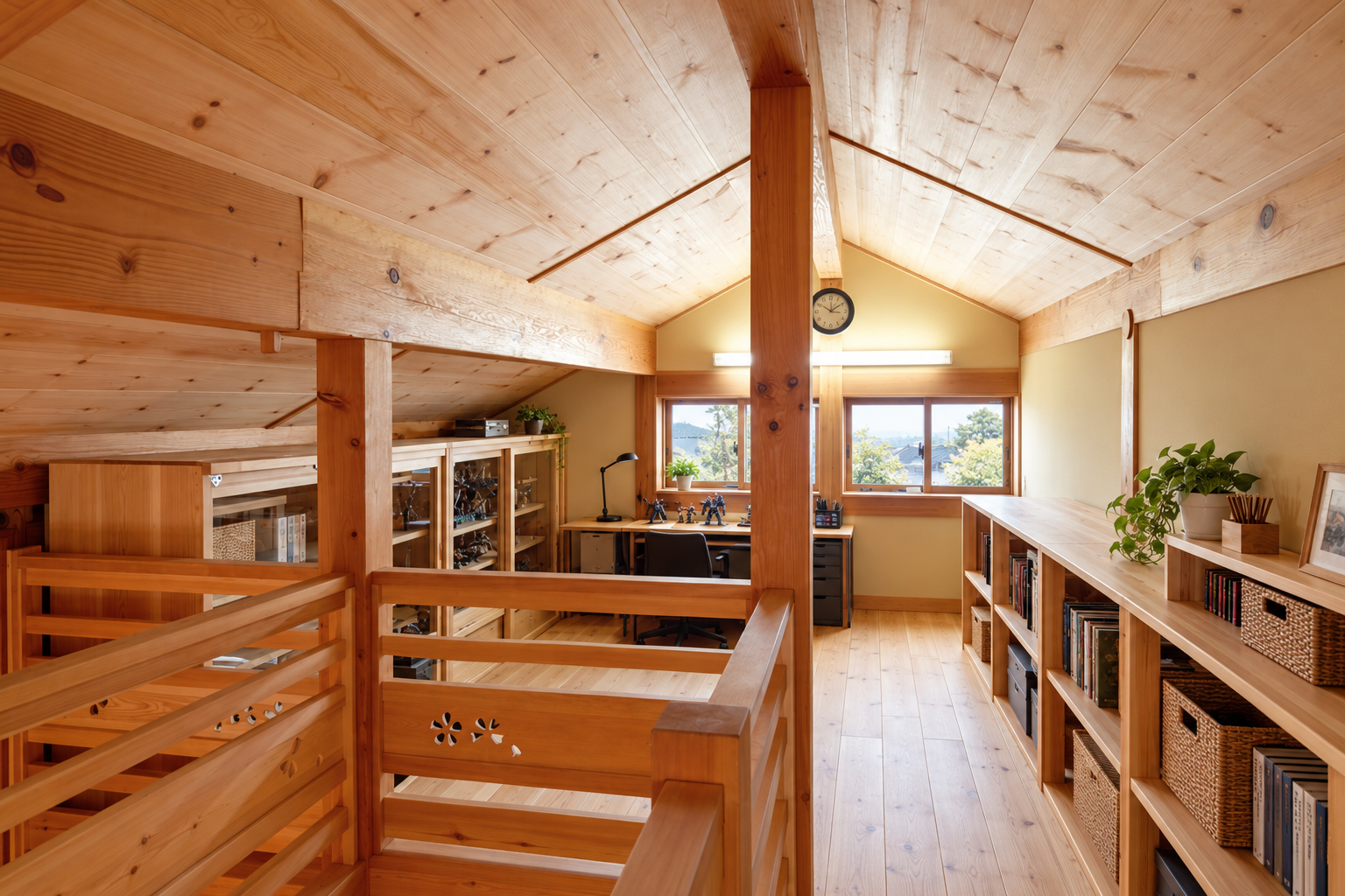 小屋裏の使い方イメージ(夢ハウス参考写真をもとに作成)