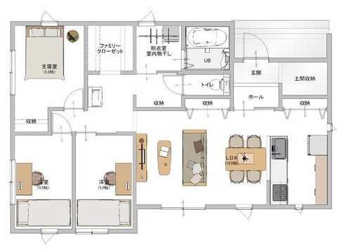 HIRAYA TSUGARU 平屋・24坪/3LDKの参考間取り